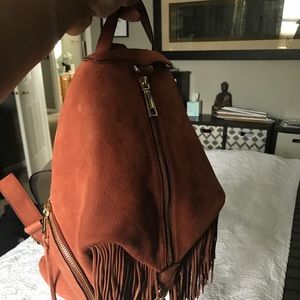 Rebecca Minkoff brown leather backpack satchel